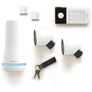 SimpliSafe 7-Piece Home Security System with 2 Wireless Cameras for $293