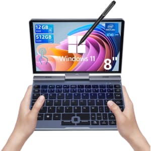 Koosmile 12th-Gen. N100 8" 2-in-1 Touch Laptop for $356