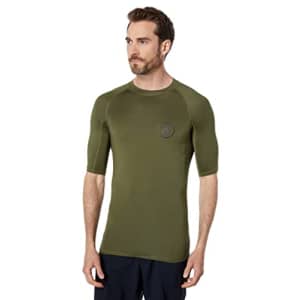 Volcom mens Solid Upf 50+ Short Sleeve Rashguard Rash Guard Shirt, Military, X-Small US for $15