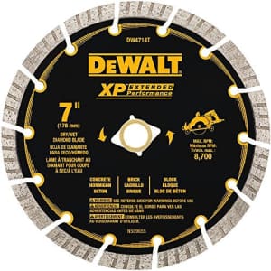 DEWALT DW4714T 7" XP Turbo Seg Diamond Blade for $31