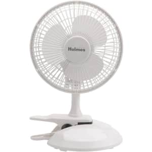 Holmes 6" 2-Speed Convertible Desk/Clip Fan for $22