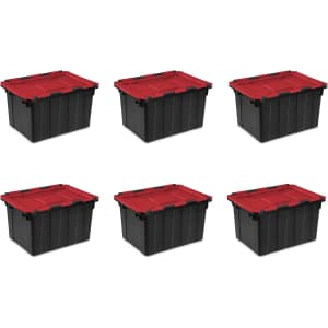 Sterilite 12-Gallon Hinged Lid Industrial Tote 6-Pack. That's the best price we found by $49.