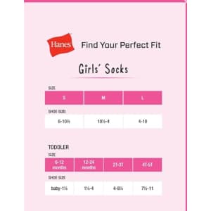 Hanes girls 20-pair Super Value No Show fashion liner socks, Assorted, 4 US for $10 Hanes girls 20-pair Super Value No Show fashion liner socks, Assorted, 4 US for $10