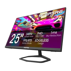 Sceptre 24.5" 1080p 240Hz FreeSync LED Gaming Monitor for $98 w/ Prime