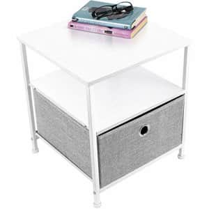 Sorbus Nightstand 1-Drawer Shelf Storage- Bedside Furniture & Accent End Table Chest for Home, for $47