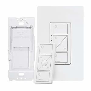 Lutron Caseta Smart Home Dimmer Switch and Pico Remote Kit, Works with Alexa, Apple HomeKit, and for $70