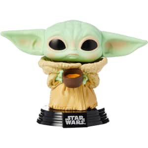Funko Pop! Star Wars: The Mandalorian Grogu with Cup for $10