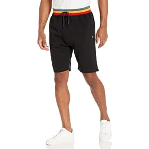 LRG Lifted Research Group Men's Fleece Shorts, Black/Gold, X-Large for $47