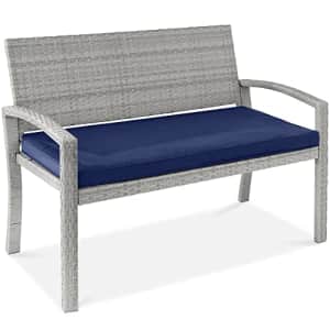 Best Choice Products 2-Person Outdoor Bench Wicker Loveseat Chair Furniture for Garden, Patio, for $120