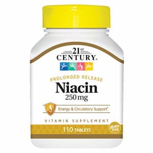 21st Century Niacin 250 mg Tablets, 110-Count (Pack of 2) for $10
