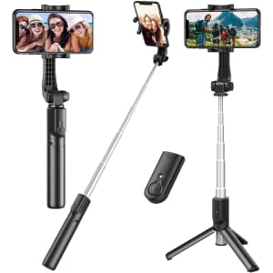 Erligpowht Extendable Selfie Stick Tripod with Remote for $7