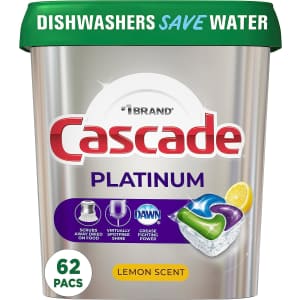 Cascade Platinum ActionPacs Dishwasher Detergent 62-Pack: 3 for $42 via Sub & Save