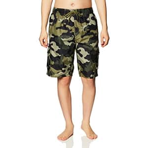 Kanu Surf Men's Barracuda Swim Trunks (Regular & Extended Sizes), Camo Army Green, Small for $14