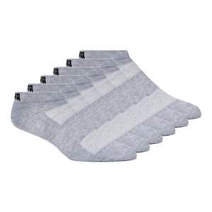 PUMA Women's 6 Pack Runner Socks, Grey, 9-11 for $9