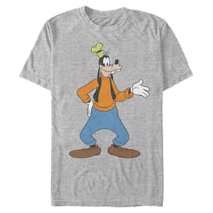 Disney Big & Tall Classic Mickey Traditional Goofy Men's Tops Short Sleeve Tee Shirt, Athletic for $13
