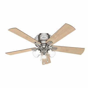 Hunter Fan Hunter Crestfield Indoor Low Profile Ceiling Fan with LED Light and Pull Chain Control, 52", for $174