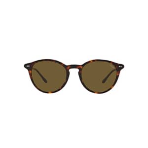 Polo Ralph Lauren Mens PH4193 Round Sunglasses, Shiny Dark Havana/Olive Green, 51 mm for $80