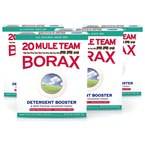 20 Mule Team Borax Detergent Booster and Multi-Purpose Household Cleaner 65-oz. Box 4-Pack for $24