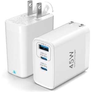 45W USB-C Charger Block 2-Pack for $14