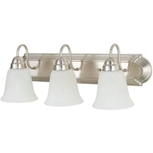 Neous 3-Light Bathroom Vanity Light w/ Alabaster Glass Shade for $48 Neous 3-Light Bathroom Vanity Light w/ Alabaster Glass Shade for $48