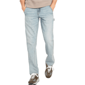 Old Navy Men's Clearance. We've pictured the Old Navy Men's Straight Workwear Non-Stretch Carpenter Jeans for $19 in cart, $41 off.