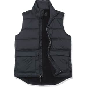 Amazon Essentials Men's Water-Resistant Sherpa-Lined Puffer Vest for $22
