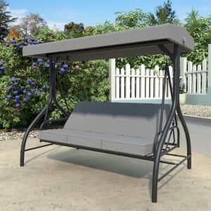 Veikous 2-in-1 Convertible 3-Person Outdoor Swing for $290