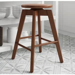 Nathan James Amalia 25" Solid Wood Swivel Bar Stool for $62 Nathan James Amalia 25" Solid Wood Swivel Bar Stool for $62