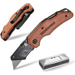 WorkPro Folding Utility Knife w/ 10 Extra Blades for $15 WorkPro Folding Utility Knife w/ 10 Extra Blades for $15