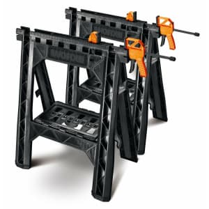 Worx Clamping Sawhorse w/ Bar Clamp 2-Pack for $50 for members
