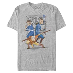 Nickelodeon Men's Big & Tall Avatar GroupShot T-Shirt, Athletic Heather, 3X-Large Tall for $14