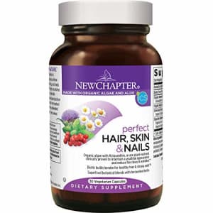 New Chapter Hair Skin & Nails Vitamins with Fermented Biotin + astaxanthin - 30 Ct Vegetarian for $24