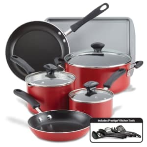 Farberware Cookstart DiamondMax Nonstick Cookware/Pots and Pans Set, Dishwasher Safe, Includes for $50