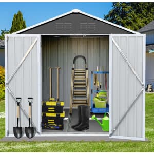 6' x 4' Outdoor Metal Storage Shed for $209