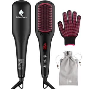 MiroPure 2-in-1 Ionic Straightening Brush for $15