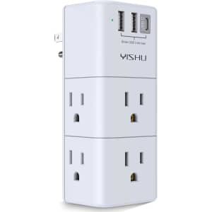 Multi Plug Outlet Extender Surge Protector for $8