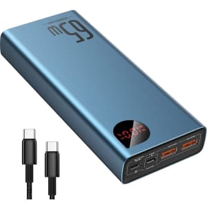 Baseus 20,000mAh Power Bank for Laptops and Phones for $25