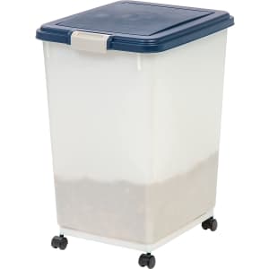 50-lb. WeatherPro Airtight Pet Food Storage Container w/ Casters for $18