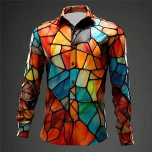 Men's Abstract Shirt for $9