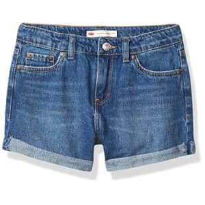 Levi's Girls' Girlfriend Fit Denim Shorty Shorts, Evie, 7 for $23