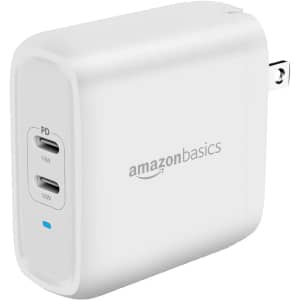 Amazon Basics 36W Two-Port USB-C Wall Charger for $20