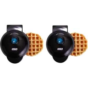 Dash Mini Waffle Maker 2-Pack for $14