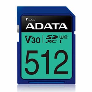 ADATA Premier Pro 64GB V30S SDXC UHS-I U3 V30 Class 10 Full HD and 4K UHD SD Memory Card for $16