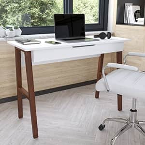 Flash Furniture Computer Desk - White Home Office Desk with Storage Drawer - 42" Long Writing Desk for $117