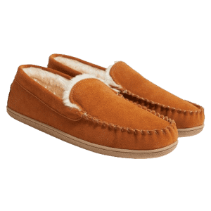 J.Crew Factory Men's Suede Scuff Slippers for $18