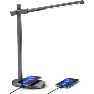 Momax Q.LED Metal Desk Lamp w/ Wireless Charging Base for $57