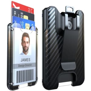 Liugx Portable Badge Holder with Metal Clip for $8
