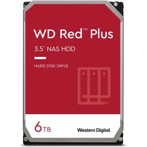 Western Digital 6TB WD Red Plus NAS Internal Hard Drive for $133