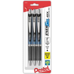 Pentel EnerGel Deluxe RTX Retractable Pen 3-Pack for $4