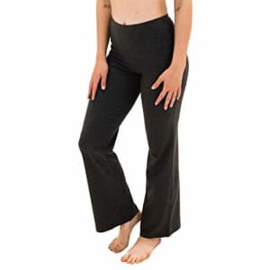 Spalding Women's Misses Activewear High Waisted Bootleg Yoga Pant, Charcoal Heather, M for $35
